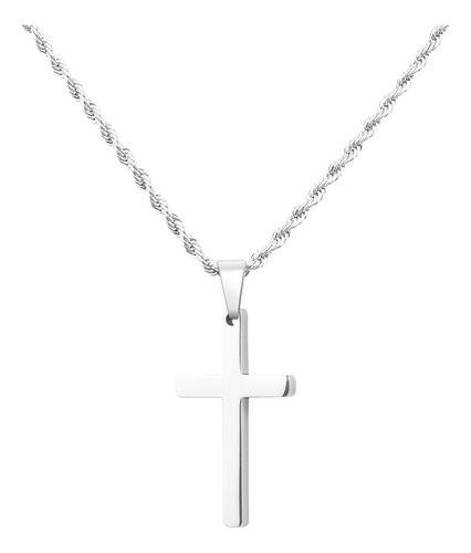 Nocuswao Collar De Cruz Para Hombre, Cadena De Cuerda Oro/pl