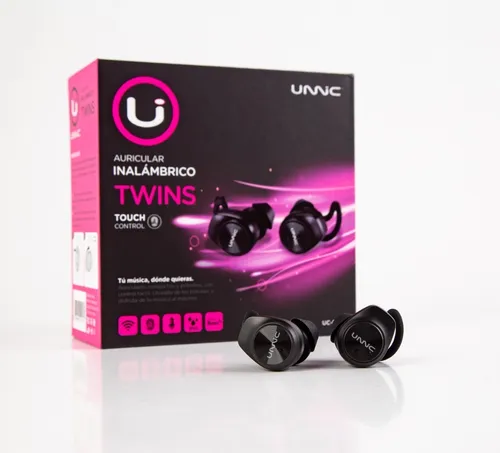 Auriculares inalámbrico Bluetooth 5.0, Morado Efecto Metalizado Fashion,  Dual Iphone y Android –