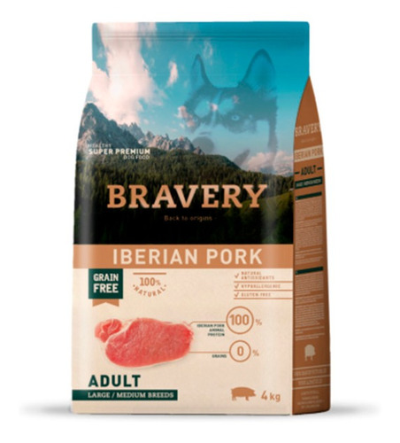 Bravery Cerdo Iberico Adulto Raza Mediana/grande 4 Kg