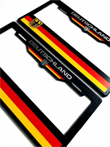 Imagen 4 de 4 de Par (2) Portaplacas Deutschland Vw Seat Audi Bmw