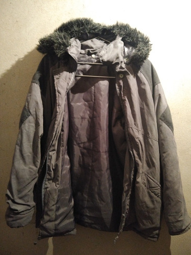 Campera Microfibra Gris C / Capucha P/uso