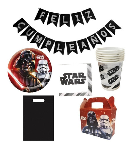 Pack Cumpleaños Star Wars X 24 Original Cotillón Activarte