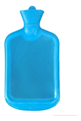 Bolsa De Agua Quente De Borracha 2l Compressa Terapêutica Cor Azul