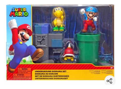 Set Súper Mario Bros Diorma Subterráneo C/acc. Wabro . Jakks