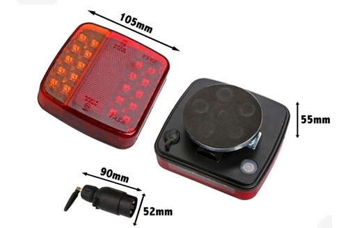 Imagen 7 de 7 de Faro Luz Trasero Led Kit Inalámbrico Camión Tráiler Zorra