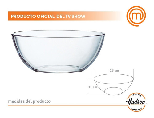 Ensaladera Bowl De Vidrio Hudson 23 X 11 Cm