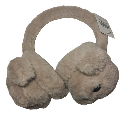 Orejera Vincha Peluche Abrigo Protector Frio Suave Comodo Marrón Claro Tela De Peluche.