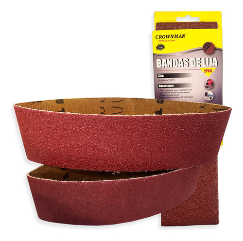 2 Lija De Banda 3x21 75x533mm Grano 80 Lijado Desbaste