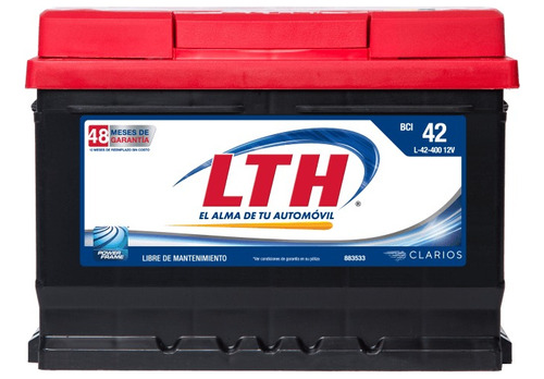 Batería Lth Para Carro Tipo L-42-400. Entrega Cdmx.