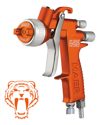 Pistola Para Pintar Jaguar 658 con regulador integrado - Maer Color Naranja