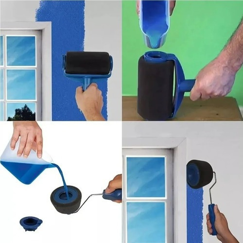 Imagen 6 de 6 de Kit Rodillo Pintar Microfibra Recargable Sin Costura Borde