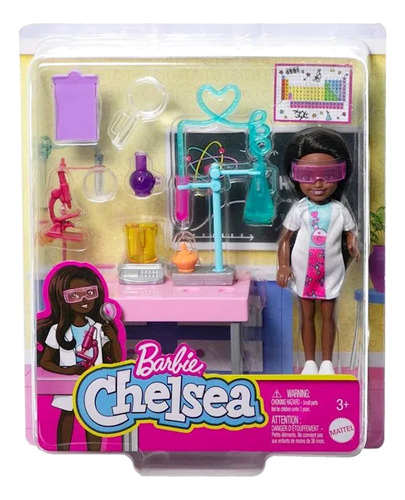 Barbie Family Chelsea Conjunto Laboratório Hjy36 Mattel
