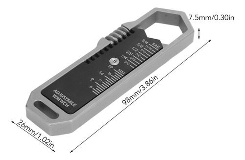 Llave Edc De 3/16 A 3/4 Pulgadas, 5 A 19 Mm, Ajustable Y Des