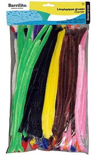 C/30 Limpiapipas Grueso Colores Estándar - Barrilito P0 /vc