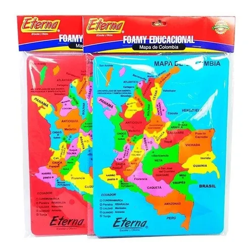 Mapa De Colombia Educativo Foamy Rompecabezas