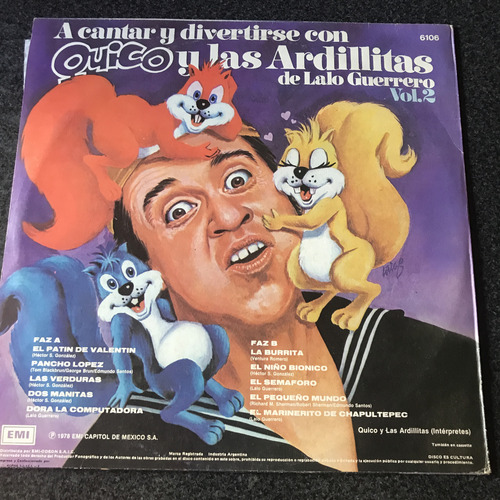 Quico Vinilo Quico Y Sus Ardillas Exc Estado S/uso Estándar (Usado)