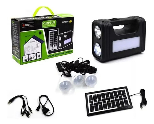 Kit De Iluminación C/ Batería Recargable + Panel Solar Hts