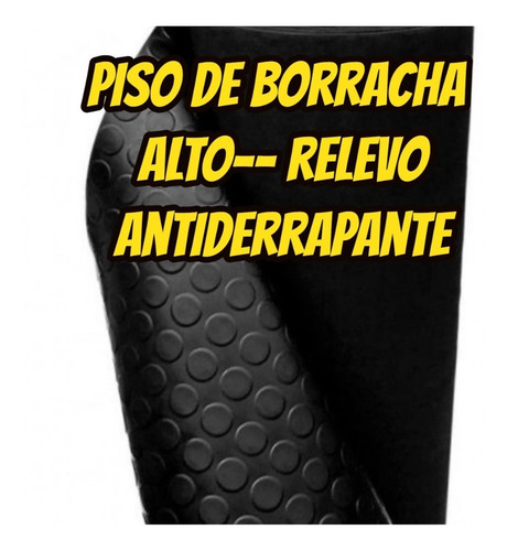 Lençol De Borracha Bolinhas Antiderrapante 3mm 5.00x1.00