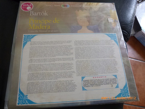 Vinilo Lp Bartok El Principe De Madera (u495