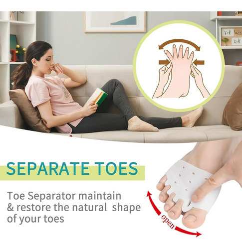 4 Pares De Separadores De Dedos De Silicona
