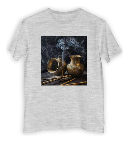 Remera Hombre Sahumerios Vasija Aroma Incienso Humo