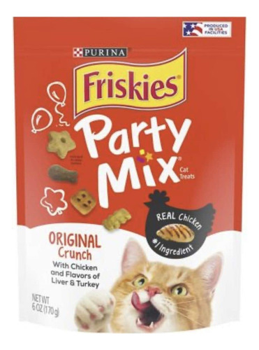 Friskies Party Mix Cat Treats  Original Crunch  Pollo, Hígad