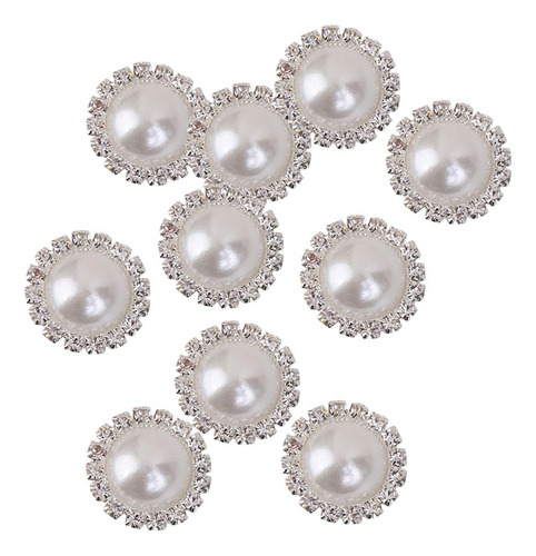 4x 10pcs Botones De De Cristal Vástago Decoración Diy