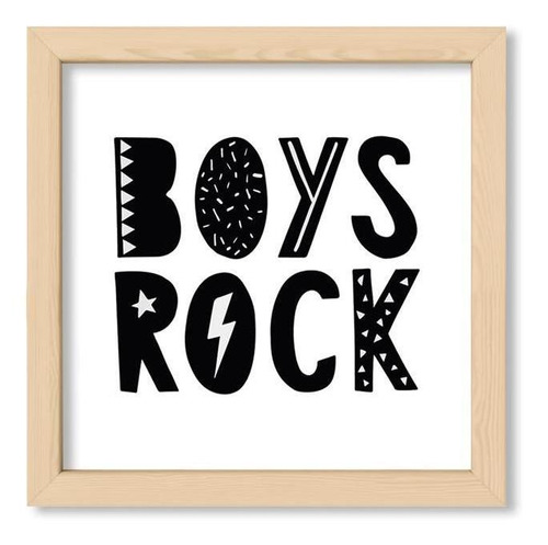 Cuadros Infantiles 20x20 Chato Natural Boys Rock Now