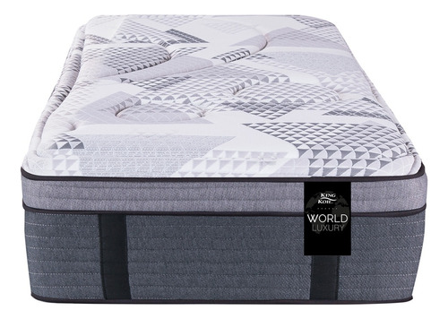 King Koil World Luxury 120 Pocket 1 1/2 Plaza 190x90cm Blanco Y Negro