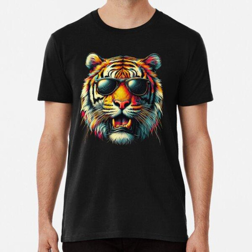 Remera Tigre Gafas De Sol Obra Animal Tigre Algodon Premium