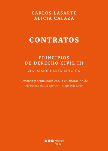 Libro Contratos - Carlos Lasarte, Alicia Calaza