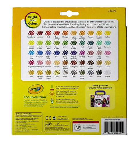 Lápices De Colores Crayola, 50 Count, Adulto Colorear