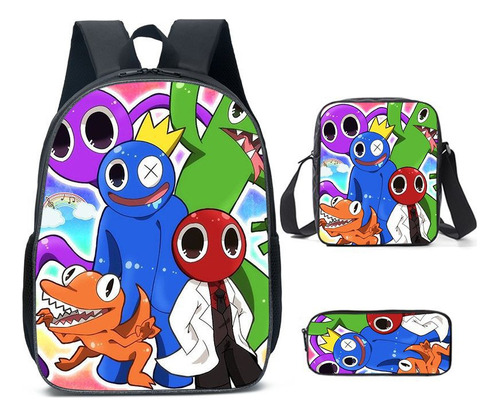 Set De 3 Mochilas Escolares De Primaria Rainbow Friend