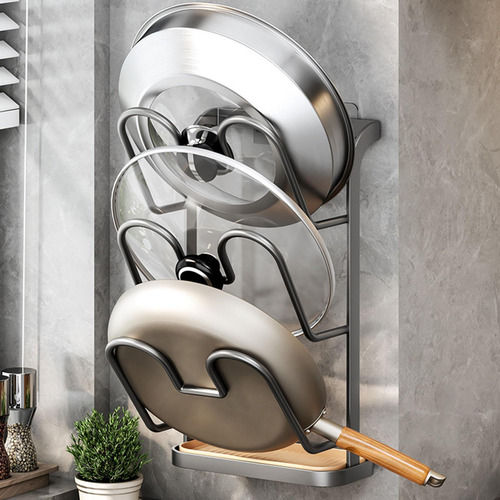 Soporte De Tapa Rack De Almacenamiento De 3 Nivel Gris