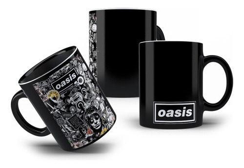 Caneca De Porcelana Fã Banda Oasis Rock Clássico Anos 90