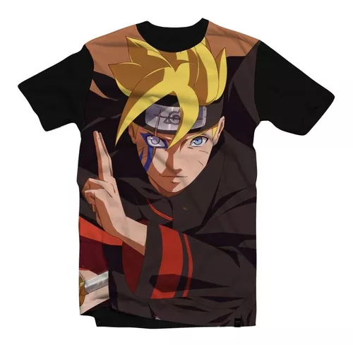 Camiseta Camisa Boruto Uzumaki Naruto Anime Desenho Kids