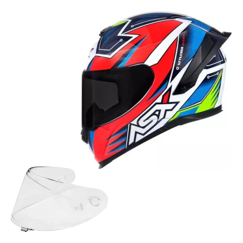 Capacete Asx Eagle Racing Spoiler Esportivo Attacker Viseira