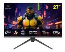Comprar Monitor Gaming YEYIAN 27 Pulgadas, QHD(2560x1440), 180Hz, Fast IPS,1ms (GTG), Freesync, G-Sync Compatible, 120% sRGB, VESA 100 * 100, HDMI 2.1 144Hz, DisplayPort 1.4.