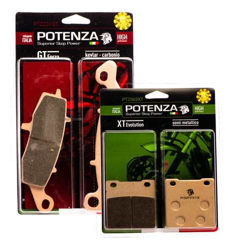 Kit Pastilha Potenza Diant+tras Gs500 Ptz231gt+063xt