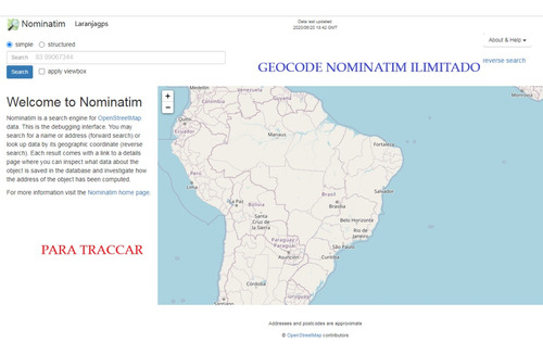 Nominatim Geocode Traccar/mensal