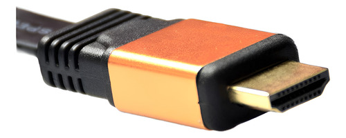 Cable Hdmi 10 Mts. M/m, Plano, Conec. Baño Oro