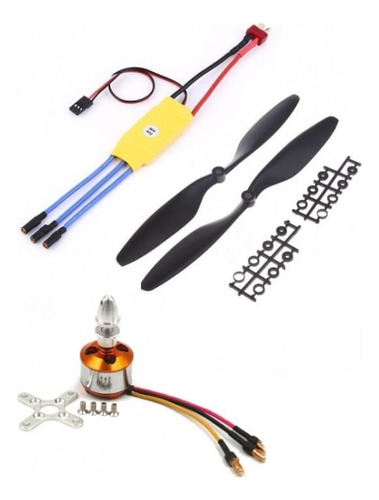 Combo Motor Brushless Speed Esc 30a Helices Drone Avion