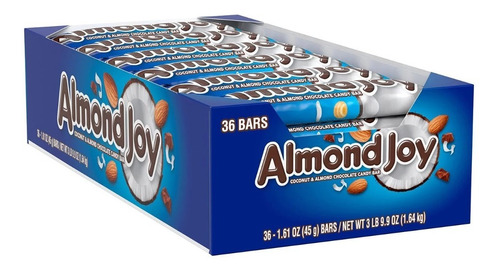 Almond Joy Milk Chocolate, Coconut & Almond Barras 36 Pz 