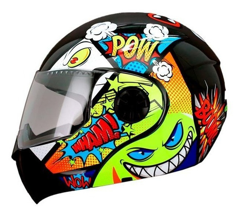 Casco Para Niño Infantil Ghira Comic Abatible Certificado