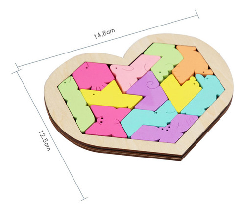 2 X 2-6 Paquetes De Rompecabezas De Madera En Forma 2 Piezas