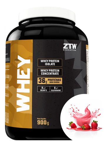 Whey Protein 900g Importado Concentrado Barato P/ Iniciante