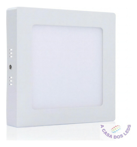 Luminária Plafon Sobrepor Quadrado Led 25w Painel Bivolt Cor Branco 110V/220V