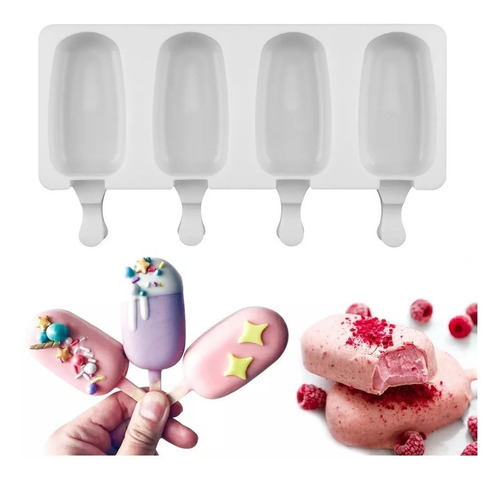 Molde Silicona De Paleta Helado Chica 7 Cm Para Cakesicle 