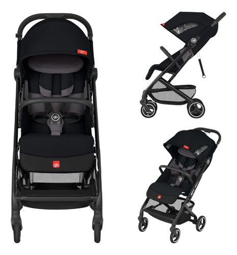 Carrinho De Bebê Gb Qbit+ All-city Velvet Black (0 A 15 Kg)