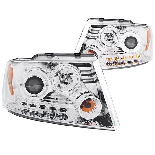Fd F-150 04-08 Projector H.l Halo L.e.d Chrome